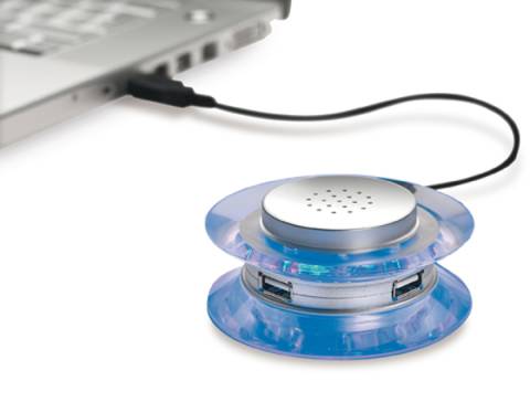 USB-Hub mit 3 Anschlssen und Lautsprecher