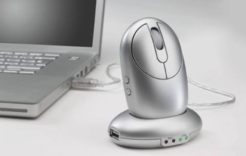 Schnurlose Computermaus und USB-Hub mit 3 Anschlssen