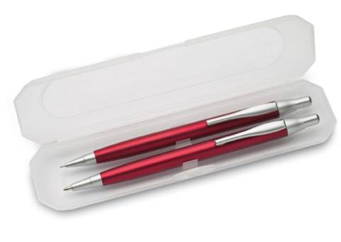 Set of ballpen and pencil TAREE RED 