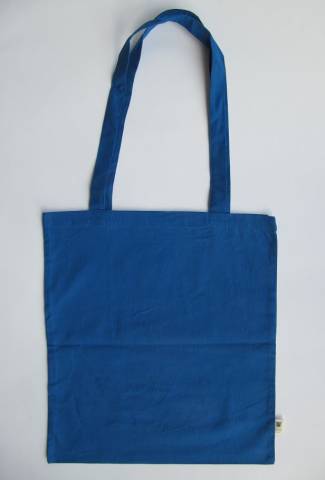 Blaue Bio Fairtrade Baumwolltasche