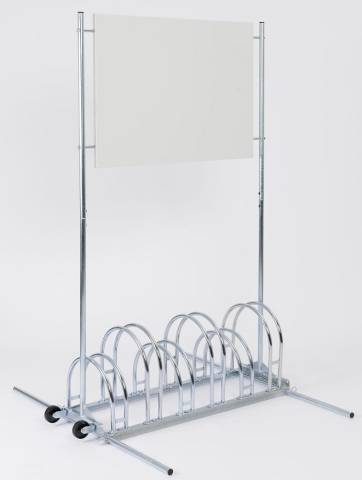 Fahrradst�nder mit Werbefl�che