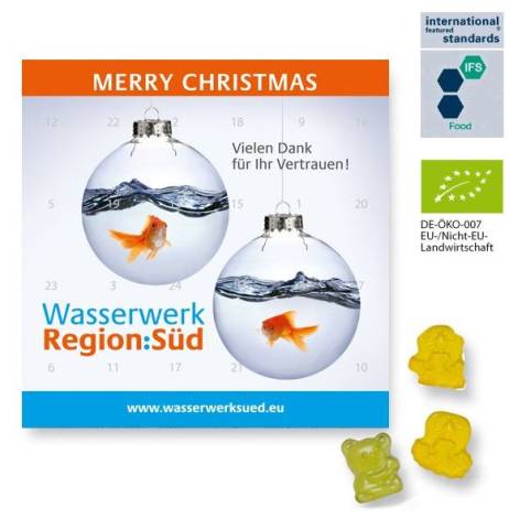 Mini BIO Fruchtgummi Adventskalender BUSINESS