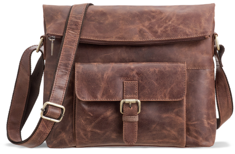 Leder Messenger Bag
