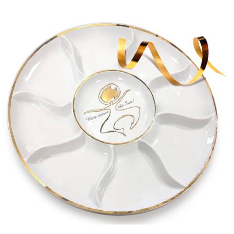 Geschenk Porzellan Teller `Sonne`