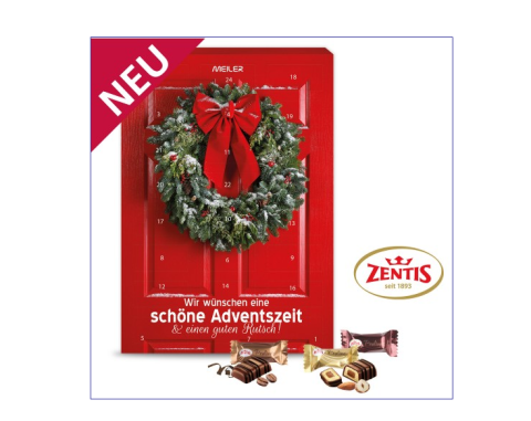 Wand Adventskalender mit Zentis Pralins