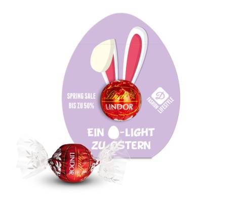 Lindt Lindor Osterei in Werbekartonage