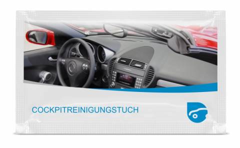 Cockpitreinigungst�cher mit Logo