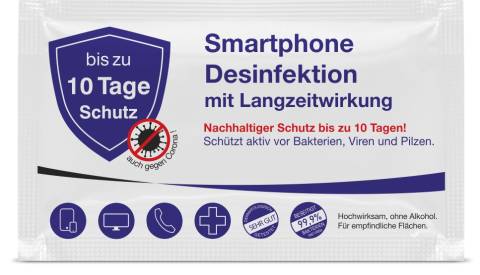 Handy Desinfektiontcher mit eigenem Logo