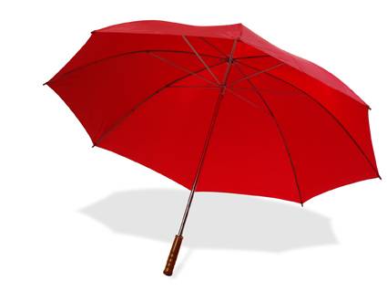 Portierschirm, gerader Holzgriff