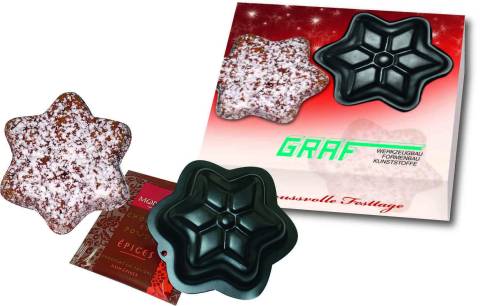 Sternbackform in Geschenkpackung, 1-4 c Digitaldruck inklusive