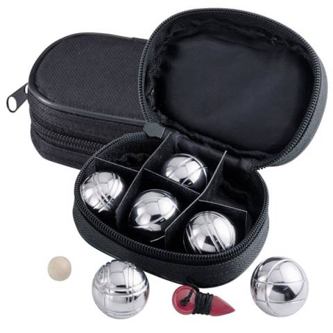 Boules Spiel mit 6 Metallkugeln