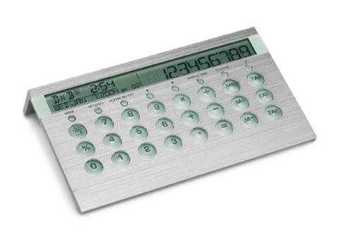 Calculator with world time clock REFLECTS BERGAMO 