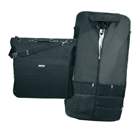 Kleidersack mit Metallschild