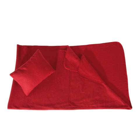 Fleecedecke mit Kissen gro� 