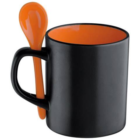 Keramiktasse mit L�ffel 