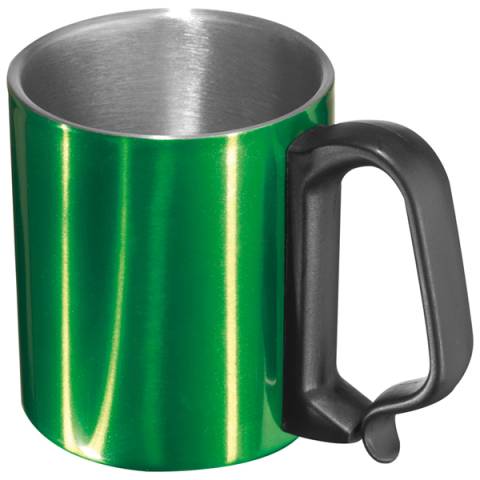 Metalltasse 18/8 Edelstahl mit Henkel