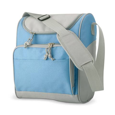 Khltasche mit Fronttasche himmelblau Zipper