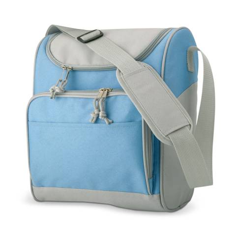 K�hltasche mit Fronttasche himmelblau Zipper