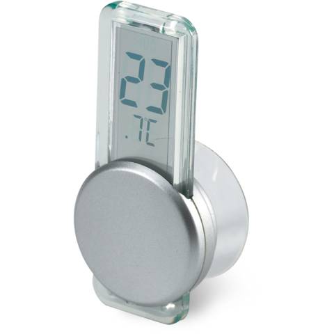 LCD-Thermometer mit Saugnapf silber Gantshill