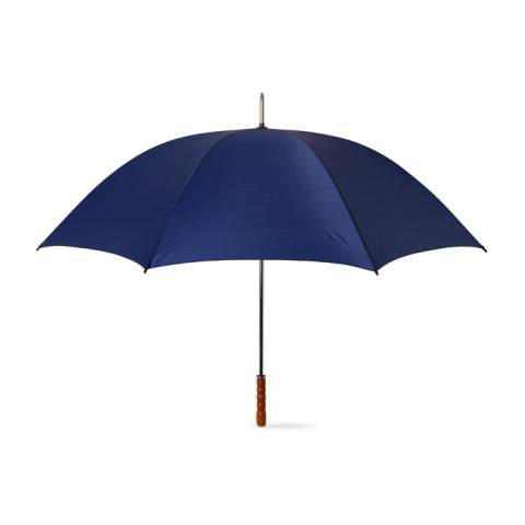 Regenschirm mit Holzgriff blau Grasses