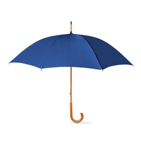 Regenschirm mit Holzgriff blau Cala