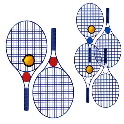 Tennis-Set Pro Colour mit Werbefeld