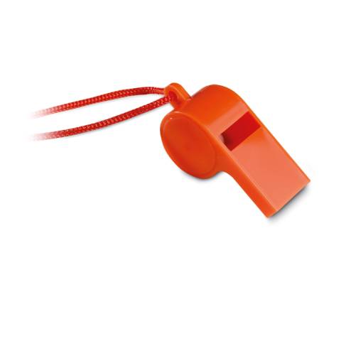 Trillerpfeife mit Band orange Referee