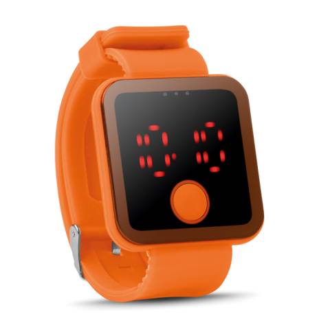 LED Armbanduhr orange Redtime