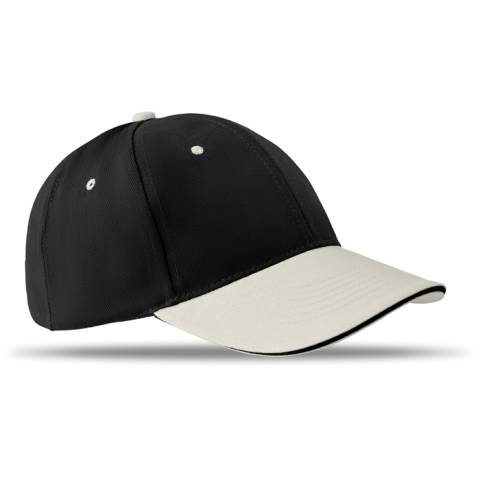 Baseball Kappe 6 Panels schwarz Sole Cap