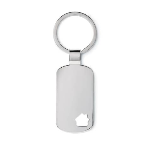 Schl�sselring Haus silber matt House Key