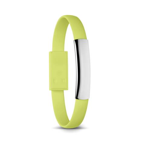 Armband mit Micro USB limettengr�n Cablet