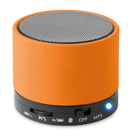 Bluetooth Lautsprecher, rund orange Round Bass