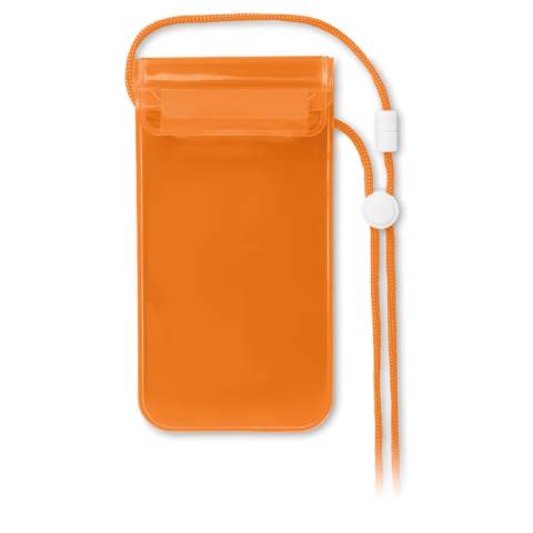 Wasserfeste Smartphone Hlle transparent orange Colourpouch