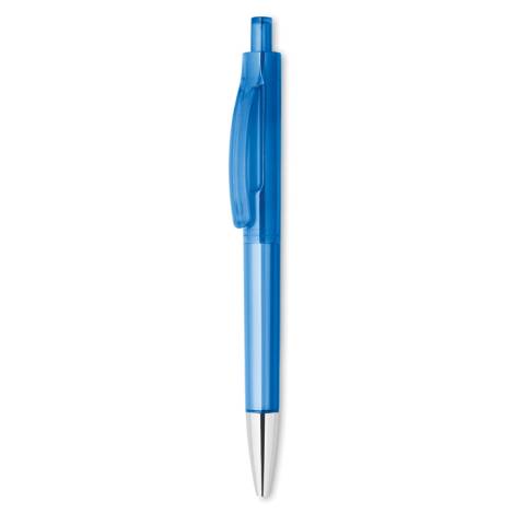 Druckkugelschreiber transparen transparent blau Lucerne
