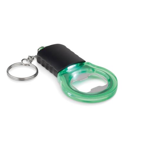 Schlsselring mit Kapselheber transparent grn Light&Key