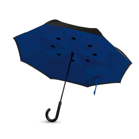 Reversibler Regenschirm knigsblau DUNDEE
