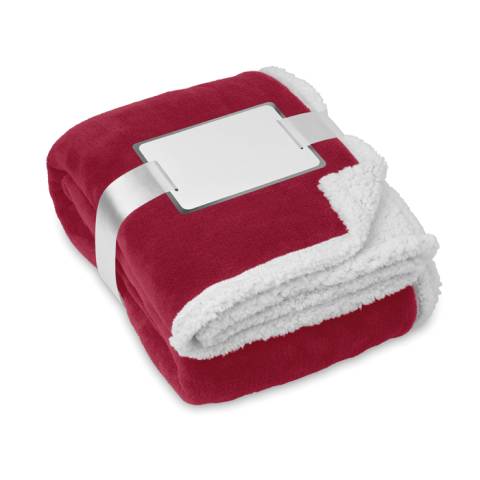 Coral Fleece Decke burgund ZERMATT
