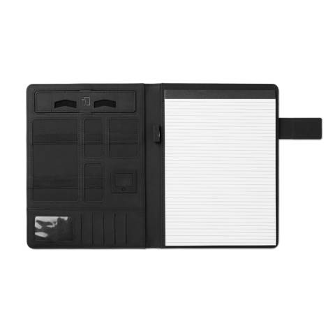 DIN A4 Portfolio & Powerbank schwarz POWERFOLDY