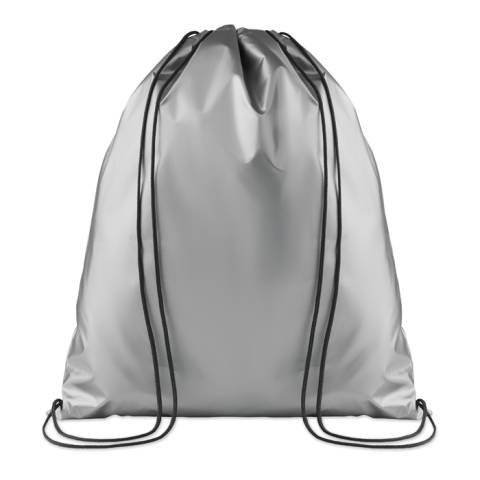 Metallic Beutel mit Kordelzug silber NEW YORK
