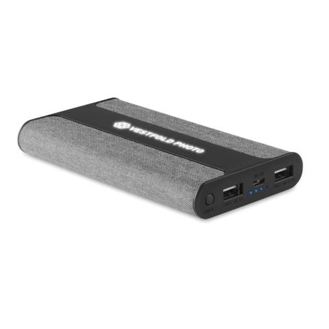 Powerbank 6000 mAh Textil grau POWERFABRIC