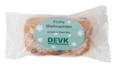 Mini Stollen mit Werbeetikett