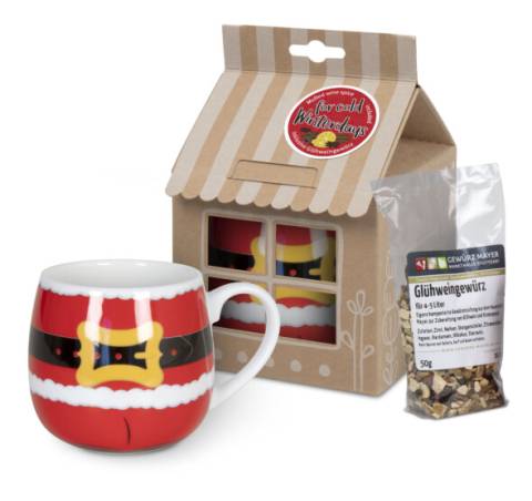 Weihnachtstasse Santa mit Gl�hwein