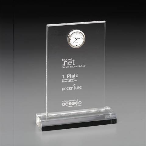 Acryl Award mit Uhr