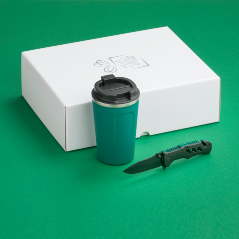 Thermo Becher & Notfall Messer Premium