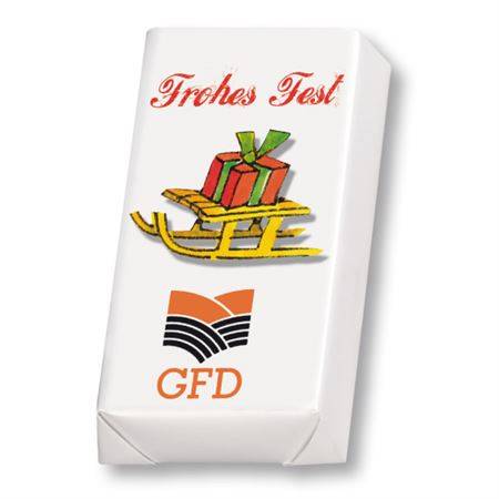 Weihnachts-Schoko-T�felchen `Schlitten`