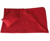 Fleecedecke mit Kissen