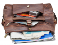 Leder Messenger Bag