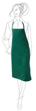 Apron with bib REFLECTS SALDUS GREEN 
