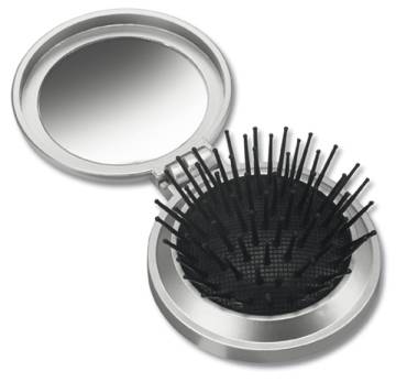 Ausklappbare Haarbrste mit Spiegel