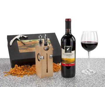 Buche Block mit Wein